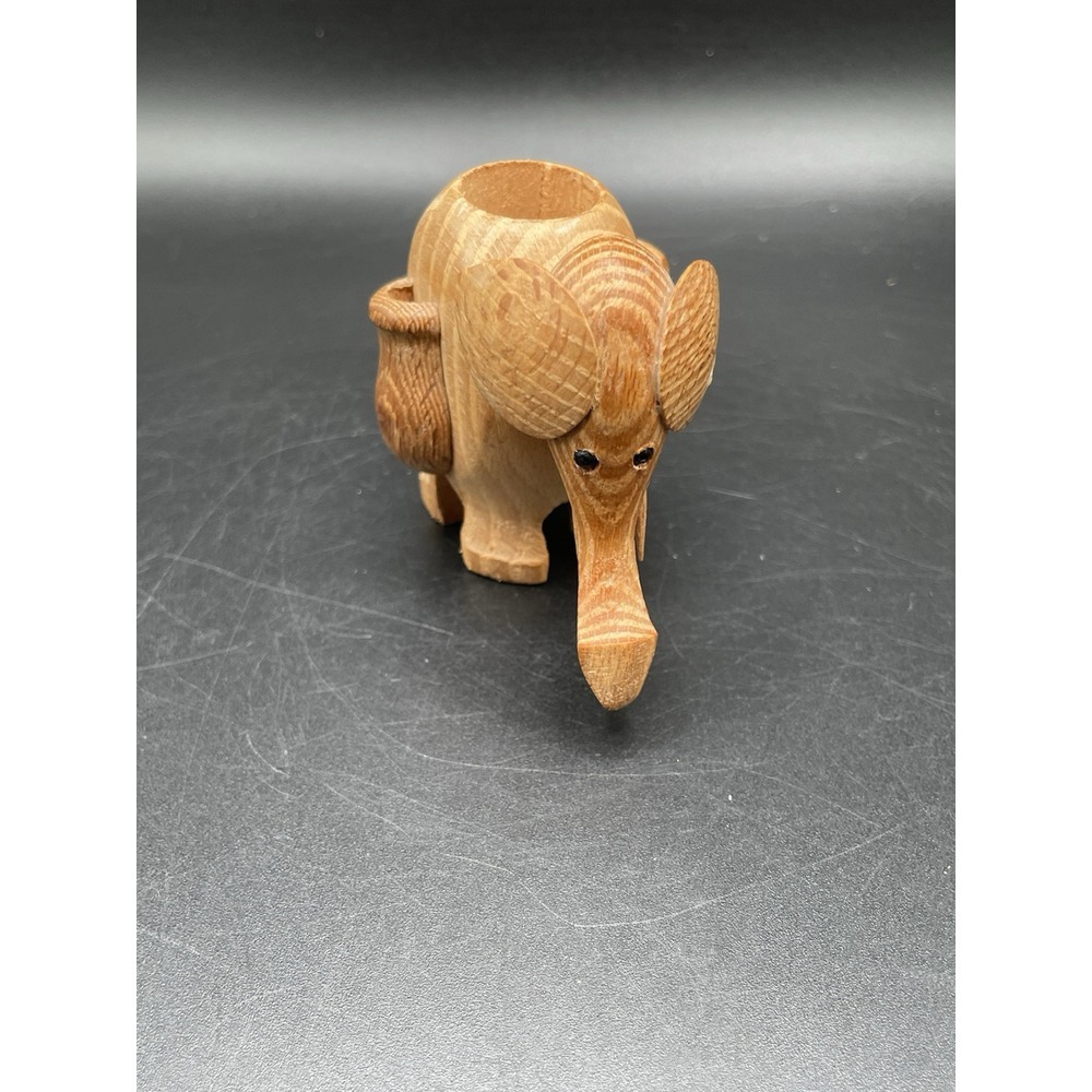 Vintage Danish Modern Hans Bolling Style Teak Wood Elephant Figurine